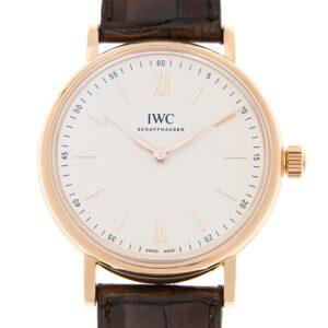 iwc portofino silver plated dial 18k rose gold men's watch iw511101