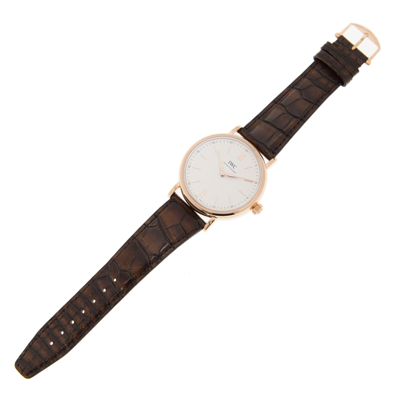 iwc portofino silver plated dial 18k rose gold men's watch iw511101 iwc portofino silver plated dial 18k rose gold men's watch iw511101