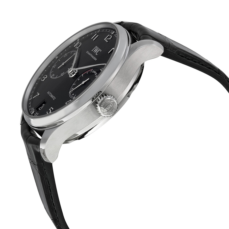 iwc portugieser automatic black dial men's watch iw500703 iwc portugieser automatic black dial men's watch iw500703