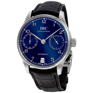 iwc portugieser automatic blue dial men's watch iw500710
