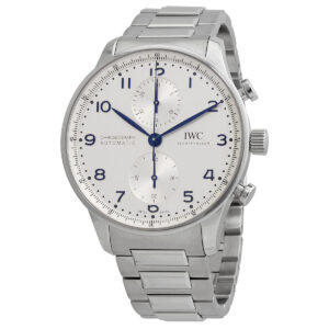 iwc portugieser chronograph automatic silver dial men's watch iw371617