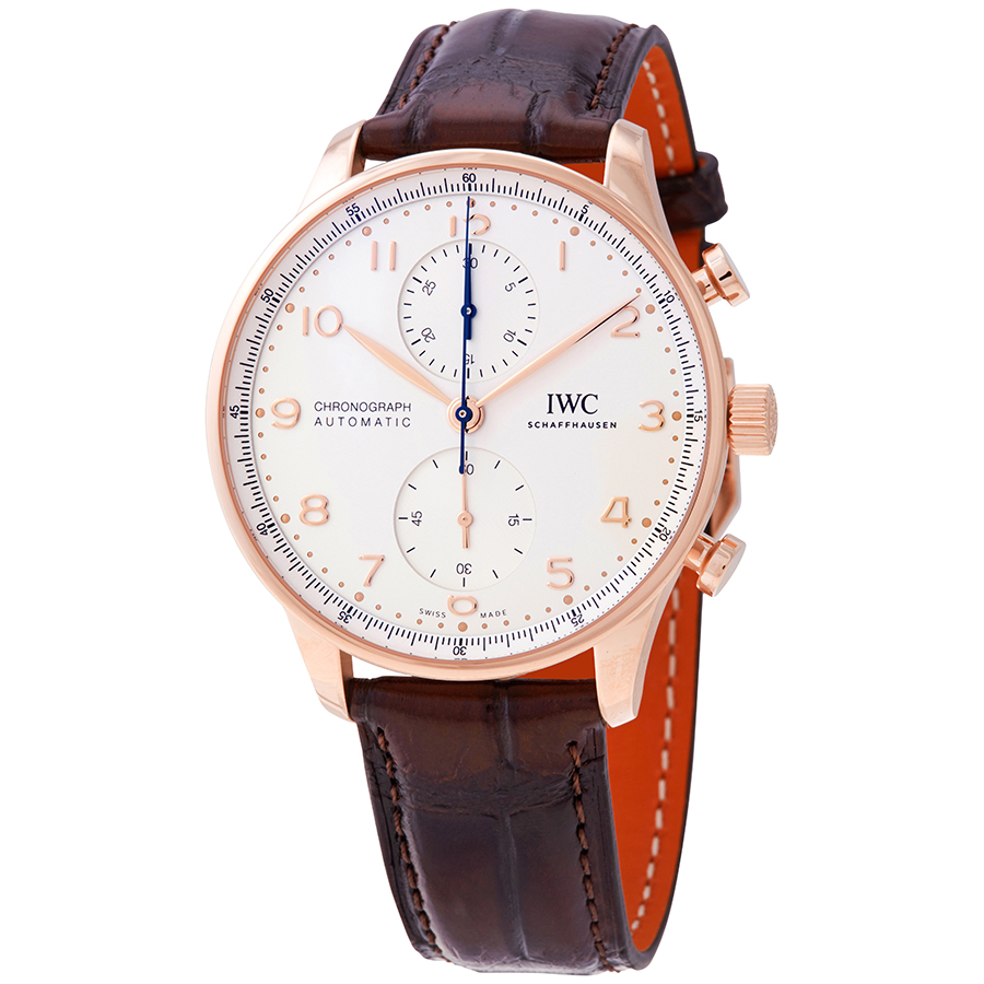 iwc portugieser chronograph automatic white dial 18kt rose gold men's watch iw3716 11 iwc portugieser chronograph automatic white dial 18kt rose gold men's watch iw3716 11