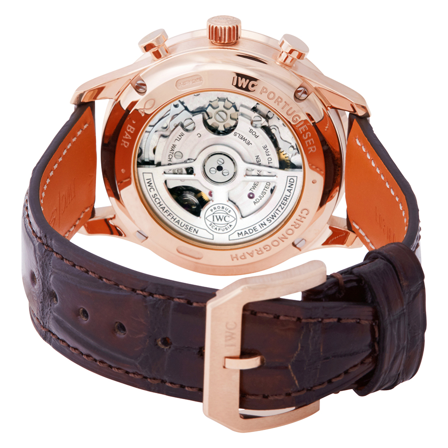 iwc portugieser chronograph automatic white dial 18kt rose gold men's watch iw3716 11 iwc portugieser chronograph automatic white dial 18kt rose gold men's watch iw3716 11