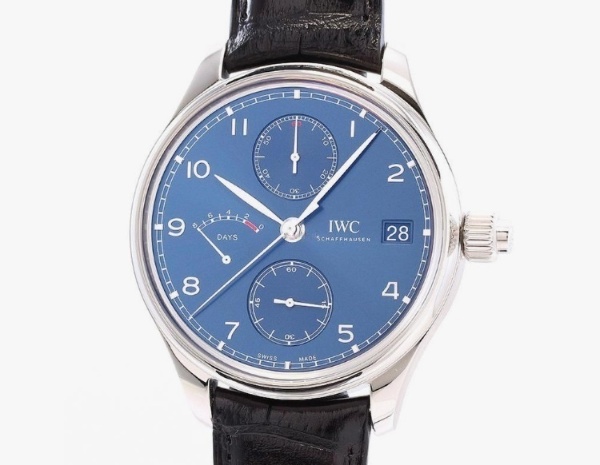 iwc portugieser monopusher "laureus sport for good" chronograph hand wind blue dial men's watch iw515301 iwc portugieser monopusher "laureus sport for good" chronograph hand wind blue dial men's watch iw515301
