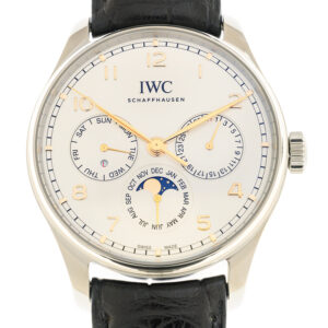 Home iwc portugieser perpetual calendar automatic silver dial men's watch iw344203