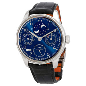 iwc portugieser perptual calendar double moonphase 18k white gold men's watch 5034 01