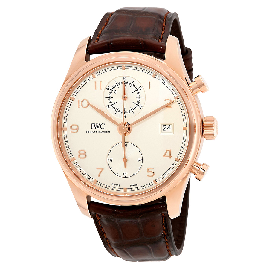 iwc portugieser silver dial automatic men's chronograph watch iw390301 iwc portugieser silver dial automatic men's chronograph watch iw390301