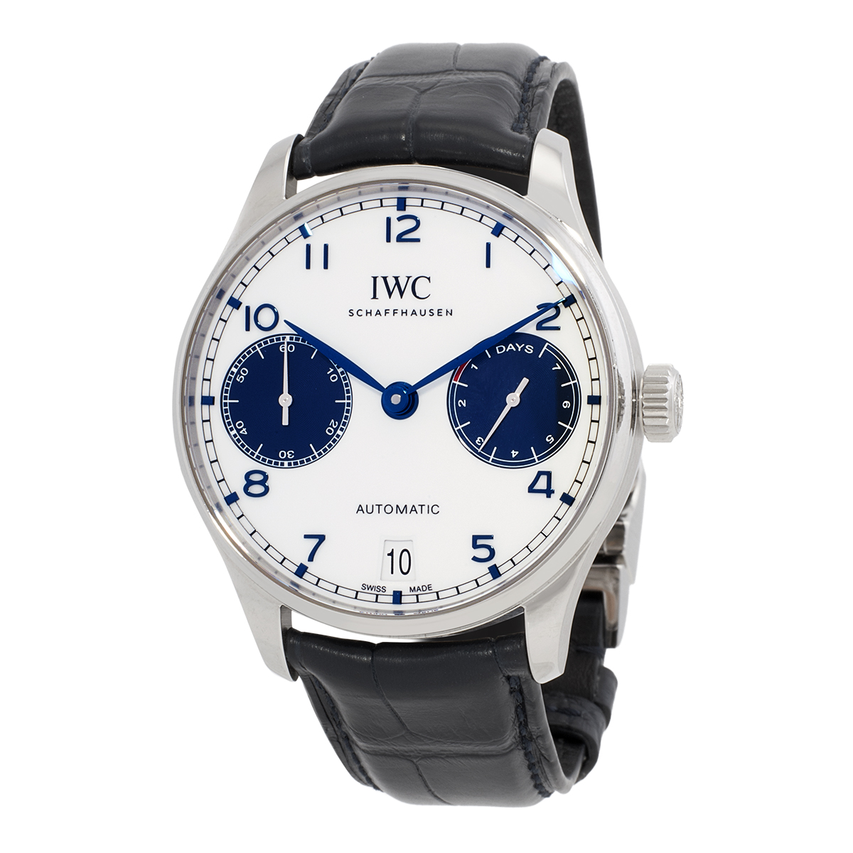 iwc portuguese 7 day automatic white dial men's watch iw500715 iwc portuguese 7 day automatic white dial men's watch iw500715