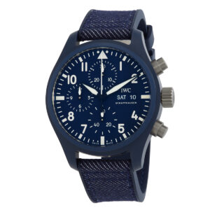 iwc top gun 41 oceana chronograph automatic blue dial men's watch iw389404
