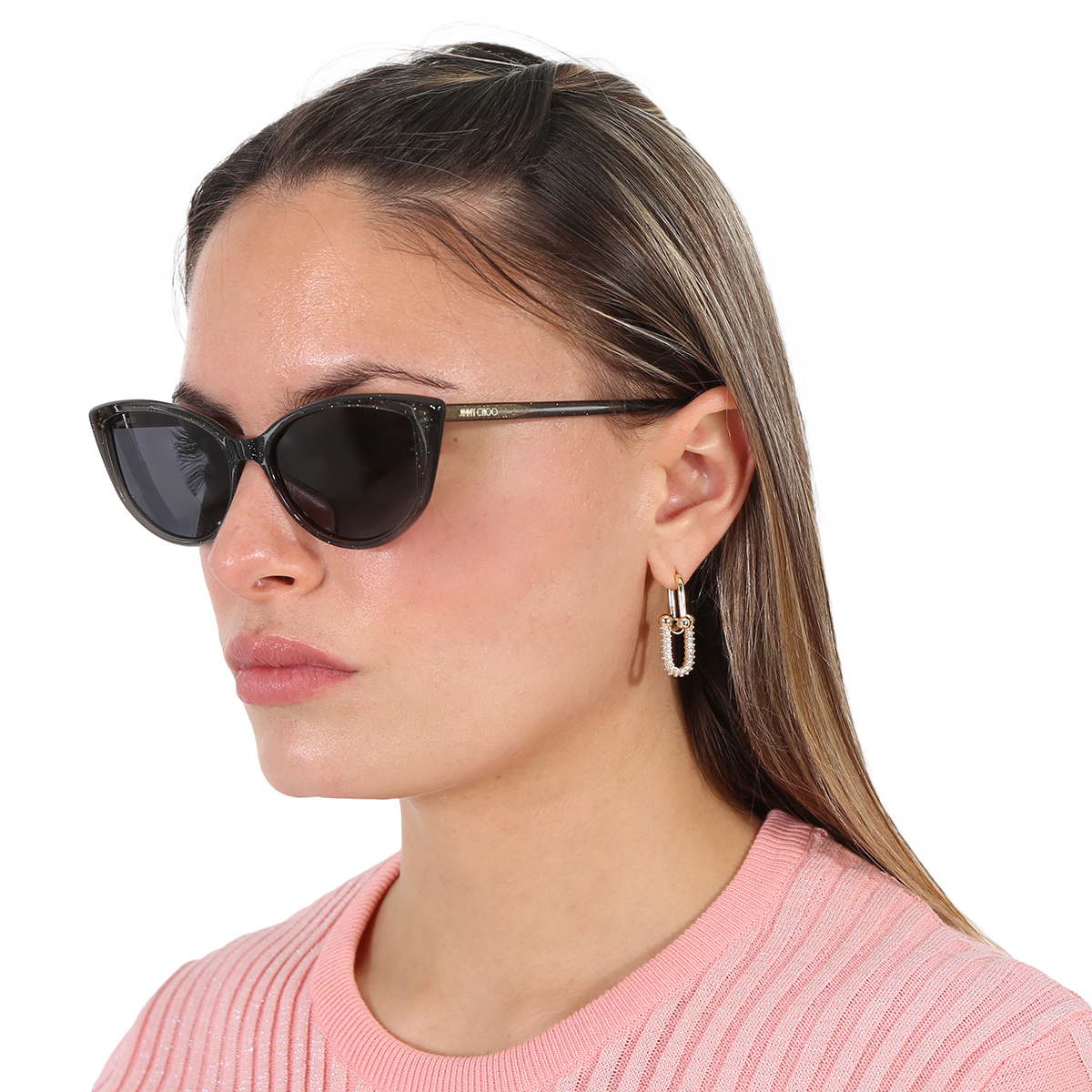 jimmy choo grey cat eye ladies sunglasses nadia/s 0y6u/ir 56 jimmy choo grey cat eye ladies sunglasses nadia/s 0y6u/ir 56