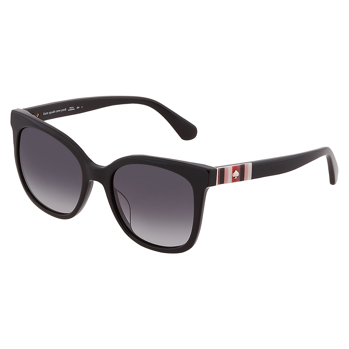 kate spade dark gray gradient square ladies sunglasses kiya/s 0807/9o 53 kate spade dark gray gradient square ladies sunglasses kiya/s 0807/9o 53