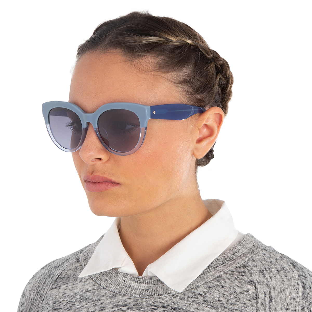 kate spade gradient grey azure blue round ladies sunglasses brea/f/s 0pjp/gb 54 kate spade gradient grey azure blue round ladies sunglasses brea/f/s 0pjp/gb 54