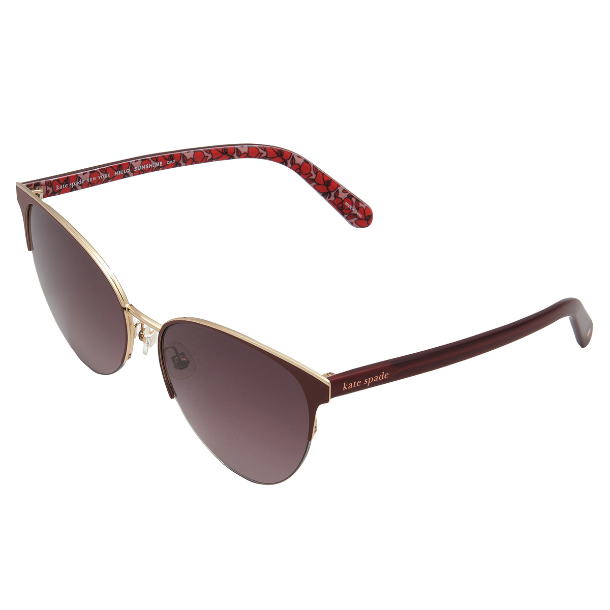 kate spade pink shaded oval ladies sunglasses izara/g/s 0c9a/3x 57 kate spade pink shaded oval ladies sunglasses izara/g/s 0c9a/3x 57
