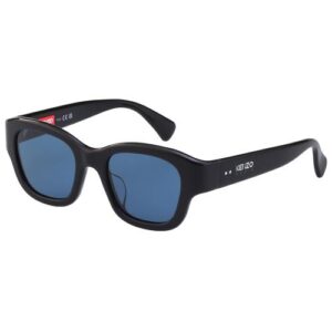 kenzo blue rectangular men's sunglasses kz40187f 01v 51