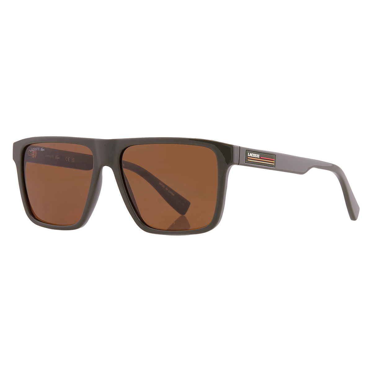 lacoste brown square men's sunglasses l6027s 275 57 lacoste brown square men's sunglasses l6027s 275 57