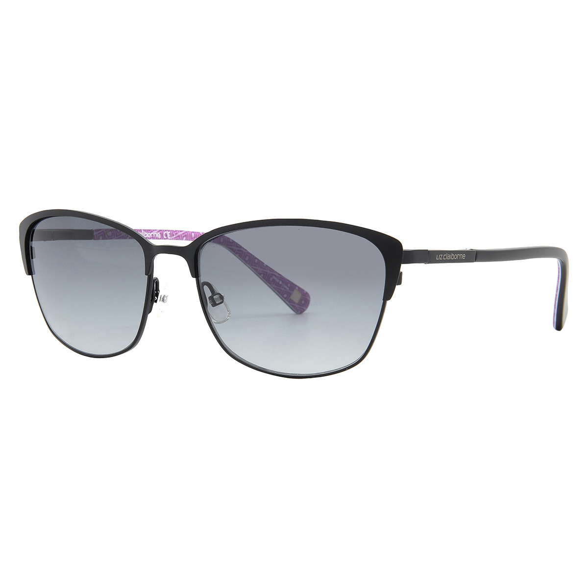 liz claiborne dark grey gradient cat eye ladies sunglasses l 573/s 0003/9o 54 liz claiborne dark grey gradient cat eye ladies sunglasses l 573/s 0003/9o 54