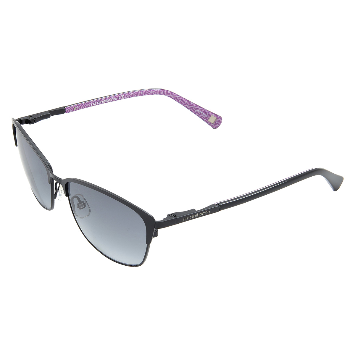 liz claiborne dark grey gradient cat eye ladies sunglasses l 573/s 0003/9o 54 liz claiborne dark grey gradient cat eye ladies sunglasses l 573/s 0003/9o 54