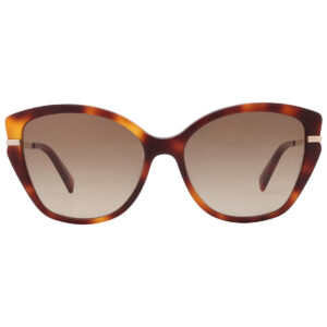 longchamp brown gradient butterfly ladies sunglasses lo627s 214 57