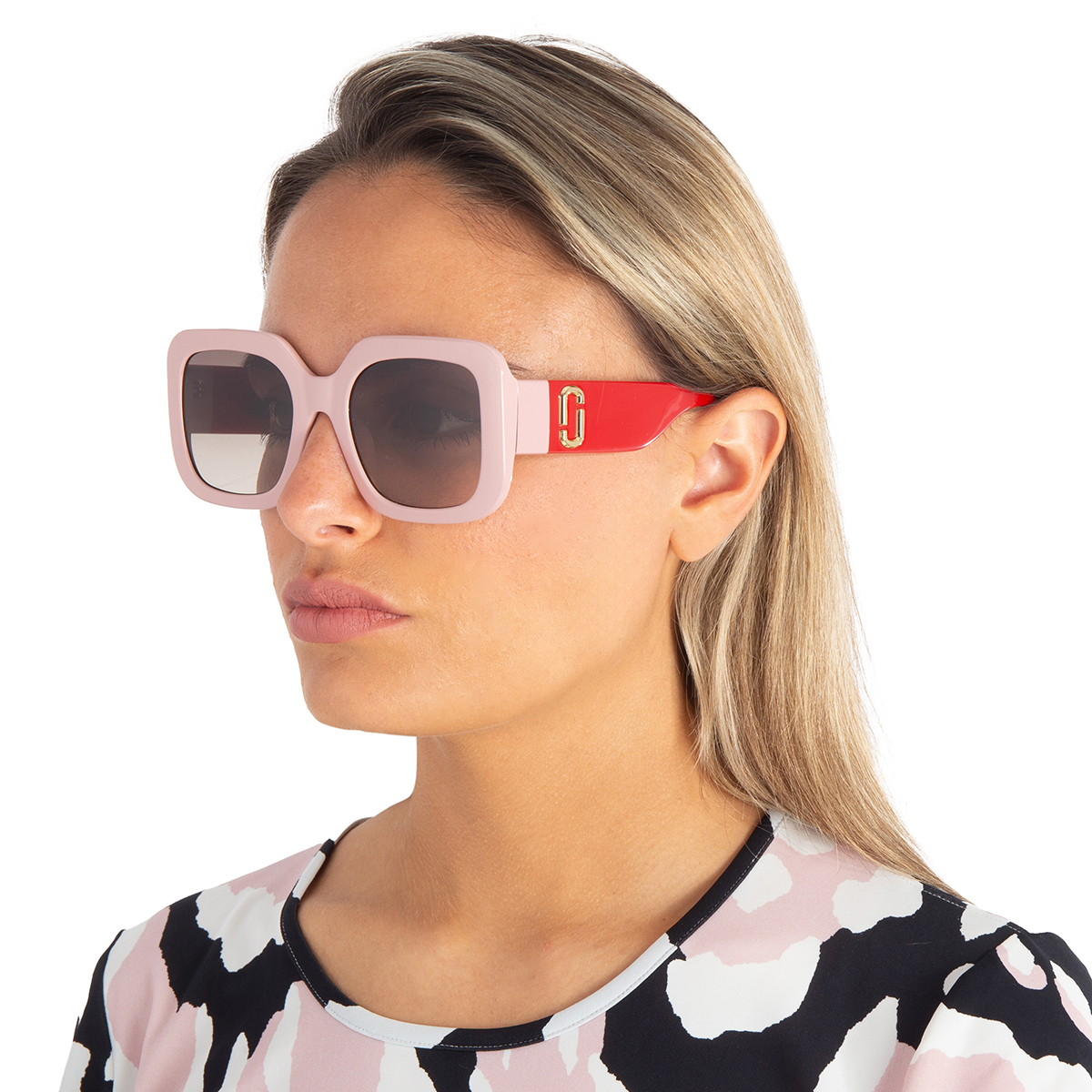 marc jacobs brown square ladies sunglasses marc 647/s 0c48/ha 53 marc jacobs brown square ladies sunglasses marc 647/s 0c48/ha 53