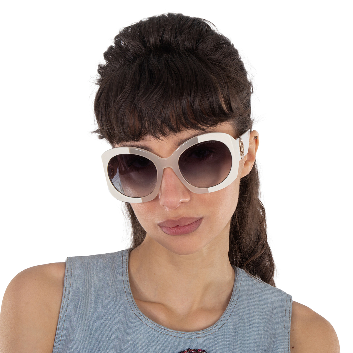 marc jacobs grey azure oval ladies sunglasses marc 722/s 0szj/gb 56 marc jacobs grey azure oval ladies sunglasses marc 722/s 0szj/gb 56