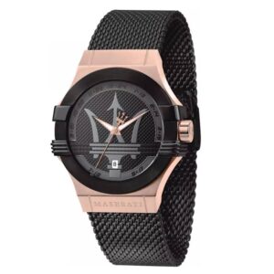 maserati potenza quartz black dial men's watch r8853108010