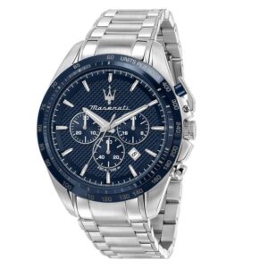 maserati traguardo chronograph quartz blue dial men's watch r8873612043