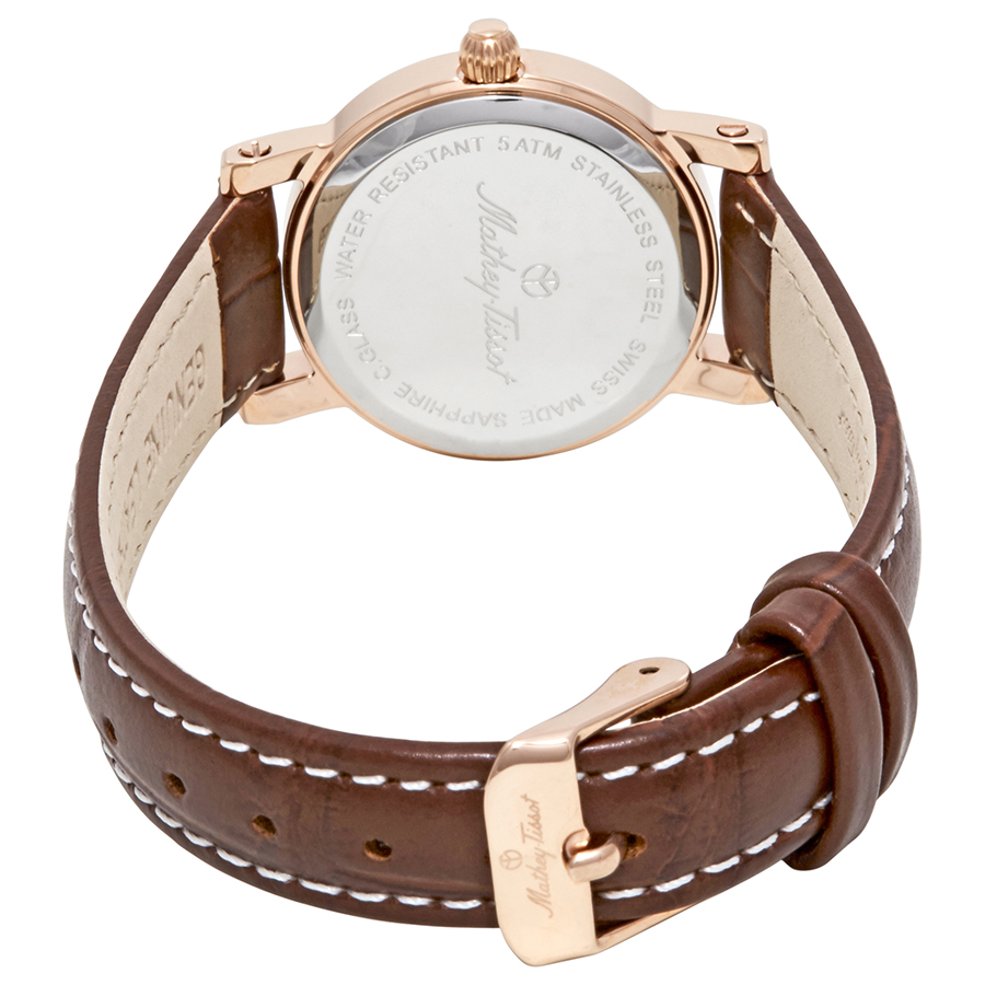 mathey tissot city white dial brown leather ladies watch d31186pg mathey tissot city white dial brown leather ladies watch d31186pg