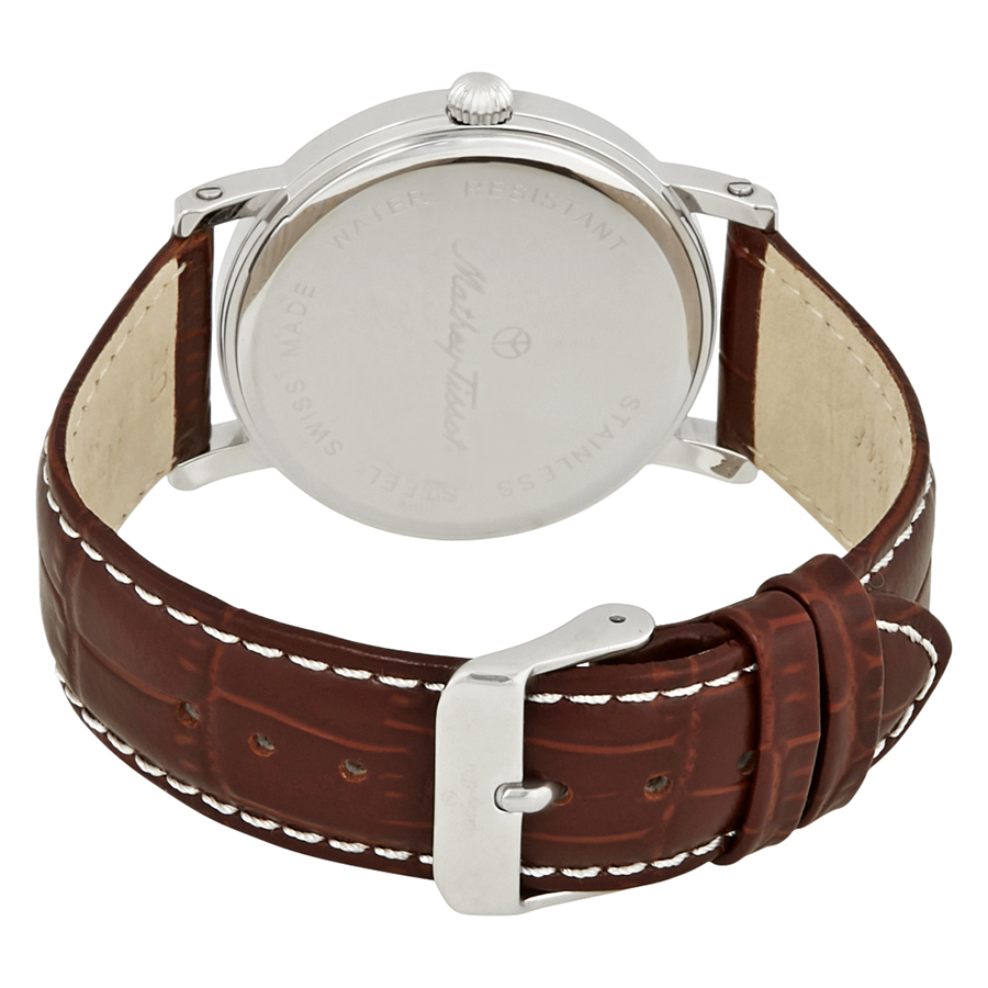 mathey tissot city white dial brown leather men's watch h611251ai mathey tissot city white dial brown leather men's watch h611251ai