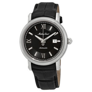mathey tissot renaissance automatic black dial men's watch h9030an