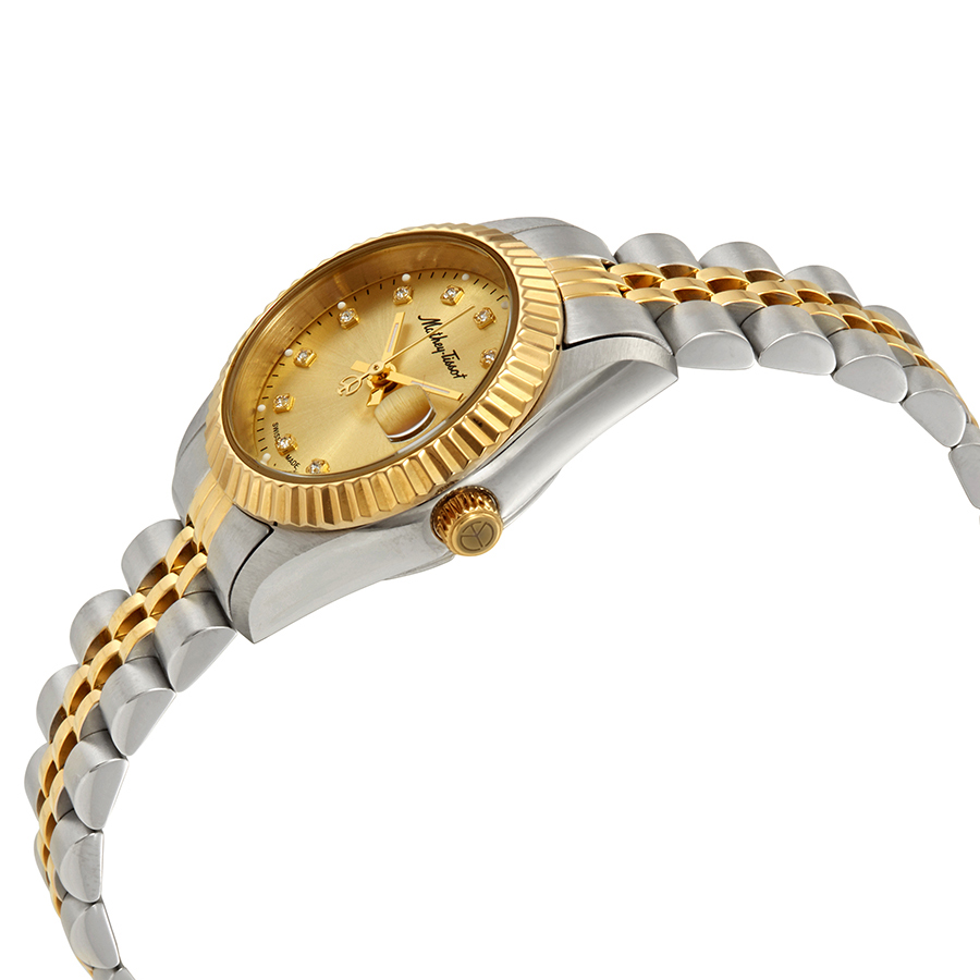 mathey tissot mathey ii quartz crystal gold dial ladies watch d710bdi mathey tissot mathey ii quartz crystal gold dial ladies watch d710bdi
