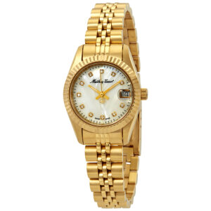 Home mathey tissot mathey ii quartz crystal mother of pearl dial ladies watch d710pi