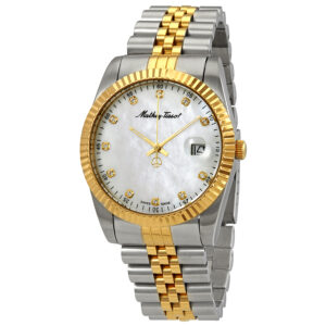 Home mathey tissot mathey ii quartz crystal mother of pearl dial men's watch h710bi