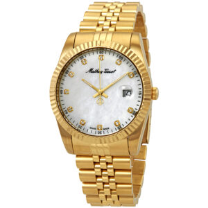 Home mathey tissot mathey ii quartz crystal mother of pearl dial men's watch h710pi