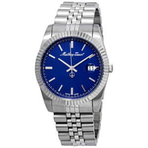 mathey tissot mathey iii quartz blue dial men's watch h810abu