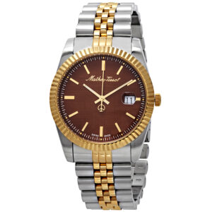 Home mathey tissot rolly iii brown dial men's watch h810bm