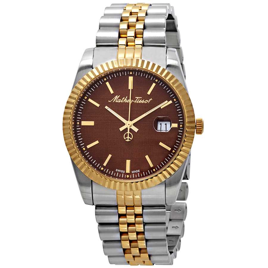 mathey tissot rolly iii brown dial men's watch h810bm mathey tissot rolly iii brown dial men's watch h810bm