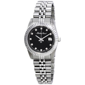 Home mathey tissot mathey iii quartz crystal black dial ladies watch d810an