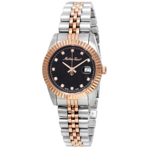 Home mathey tissot mathey iii quartz crystal black dial ladies watch d810rn