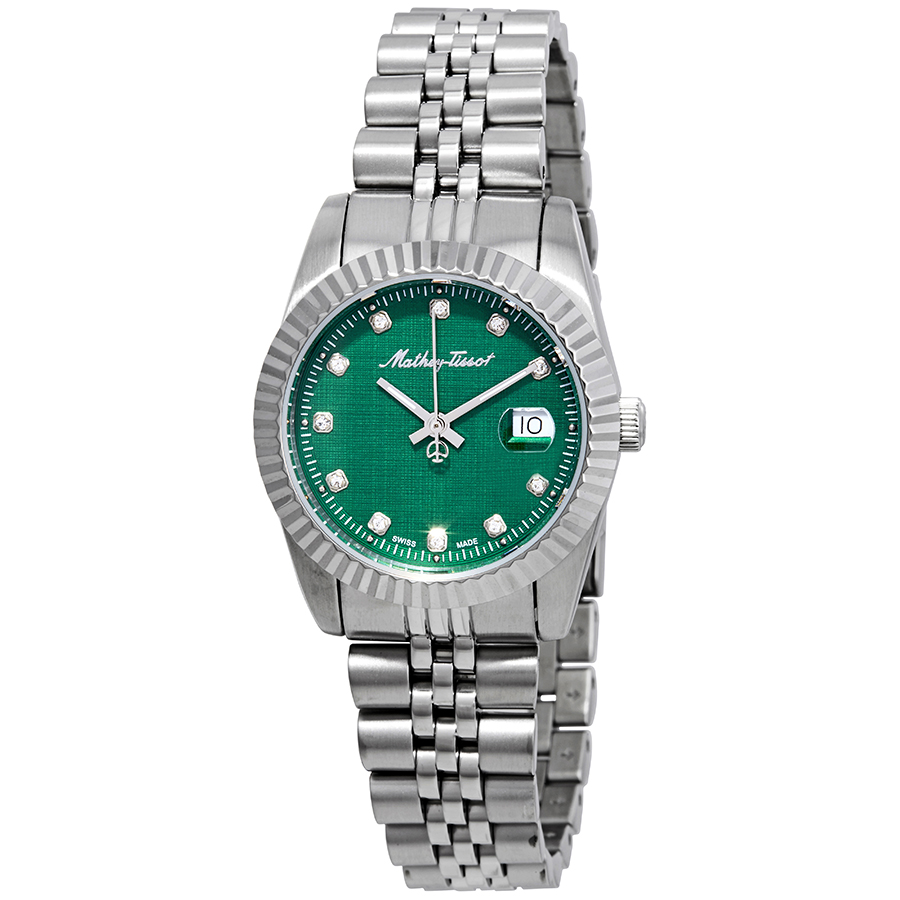 mathey tissot mathey iii quartz crystal green dial ladies watch d810av mathey tissot mathey iii quartz crystal green dial ladies watch d810av
