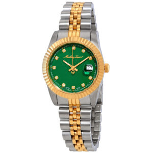 Home mathey tissot mathey iii quartz crystal green dial ladies watch d810bv