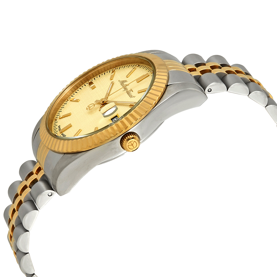 mathey tissot mathey iii quartz gold dial two tone men's watch h810bdi mathey tissot mathey iii quartz gold dial two tone men's watch h810bdi