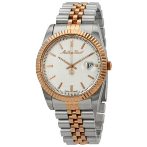 Home mathey tissot mathey iii quartz white dial two tone men's watch h810ra