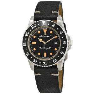 mathey tissot mathey vintage quartz black dial men's watch h900aln