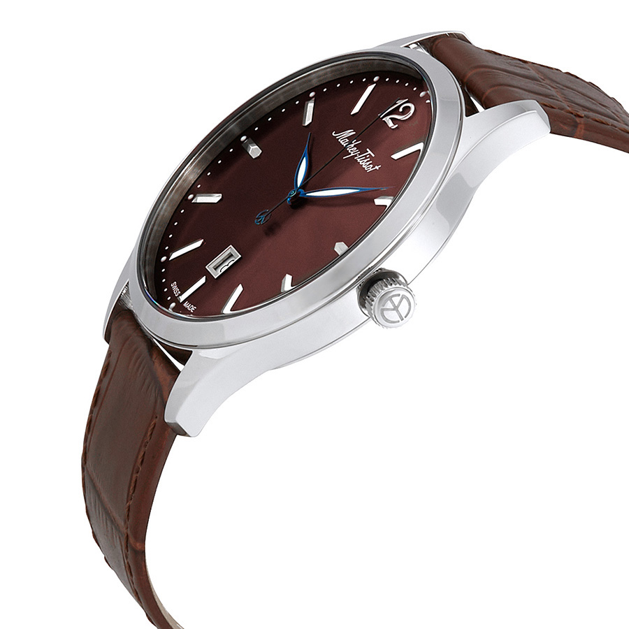 mathey tissot urban brown dial brown leather men's watch h411am mathey tissot urban brown dial brown leather men's watch h411am