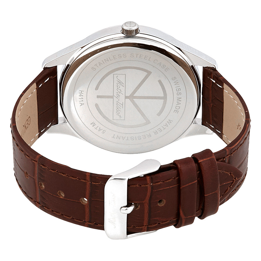 mathey tissot urban brown dial brown leather men's watch h411am mathey tissot urban brown dial brown leather men's watch h411am
