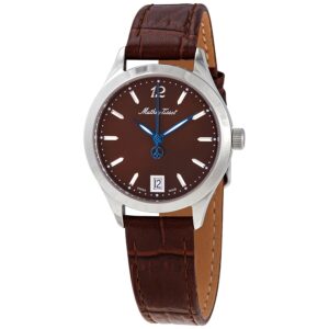 mathey tissot urban quartz brown dial ladies watch d411am