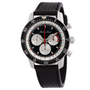 mathey tissot 1968 chronograph automatic black dial men's watch h1968ns