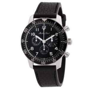 mathey tissot 1968 chronograph automatic black dial men's watch type1968n