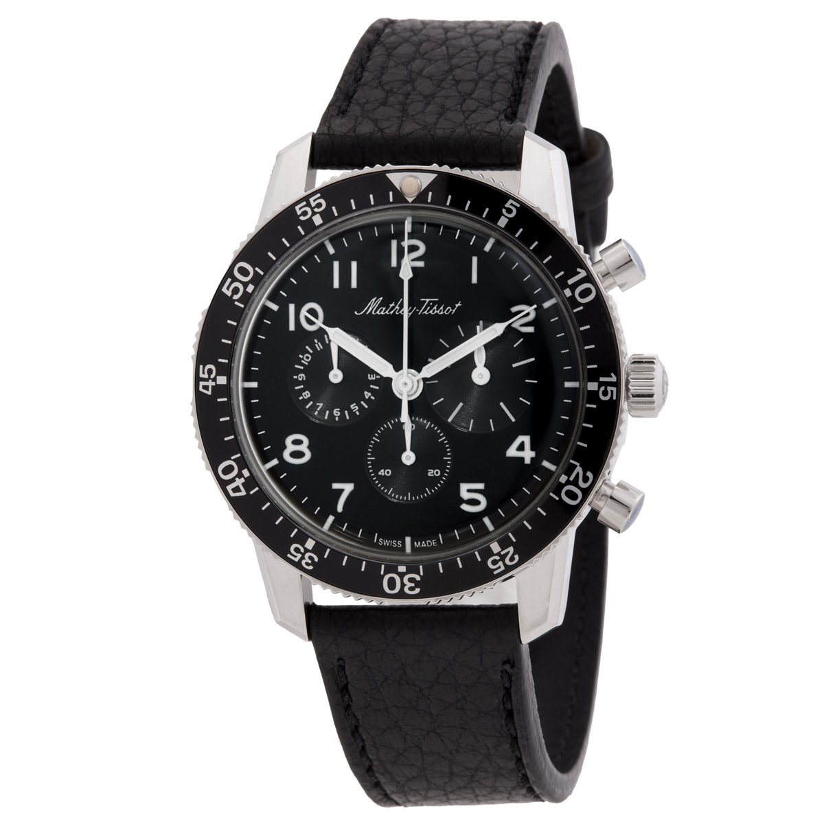 mathey tissot 1968 chronograph automatic black dial men's watch type1968n mathey tissot 1968 chronograph automatic black dial men's watch type1968n