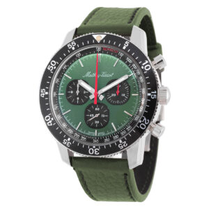 mathey tissot 1968 chronograph automatic green dial men's watch h1968ve